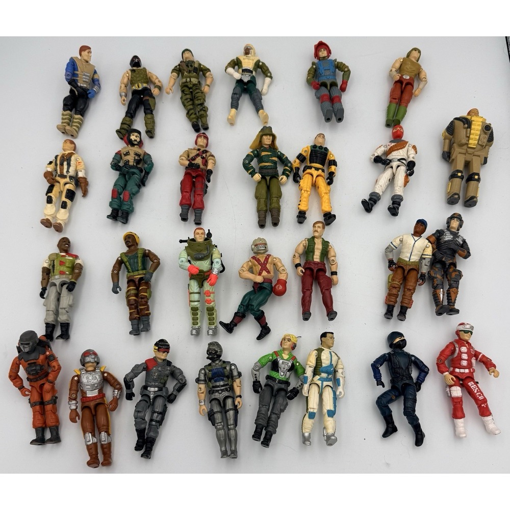 Vintage GI Joe ARAH Lot 28 Figures 1980s 1990s Hasbro Cobra G.I. Joe Collection